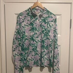 Tommy Bahama Green and Purple Active Top